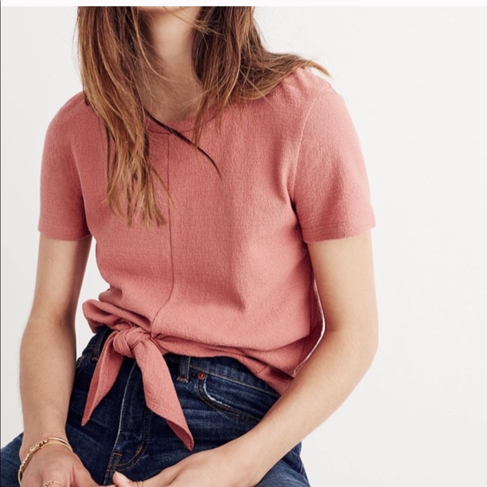 Madewell Texture & Thread Modern Tie Front Top